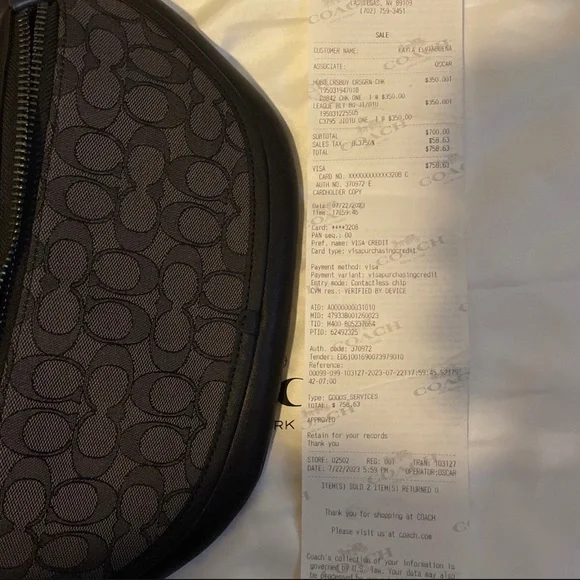 Authentic coach belt bag/shoulder bag